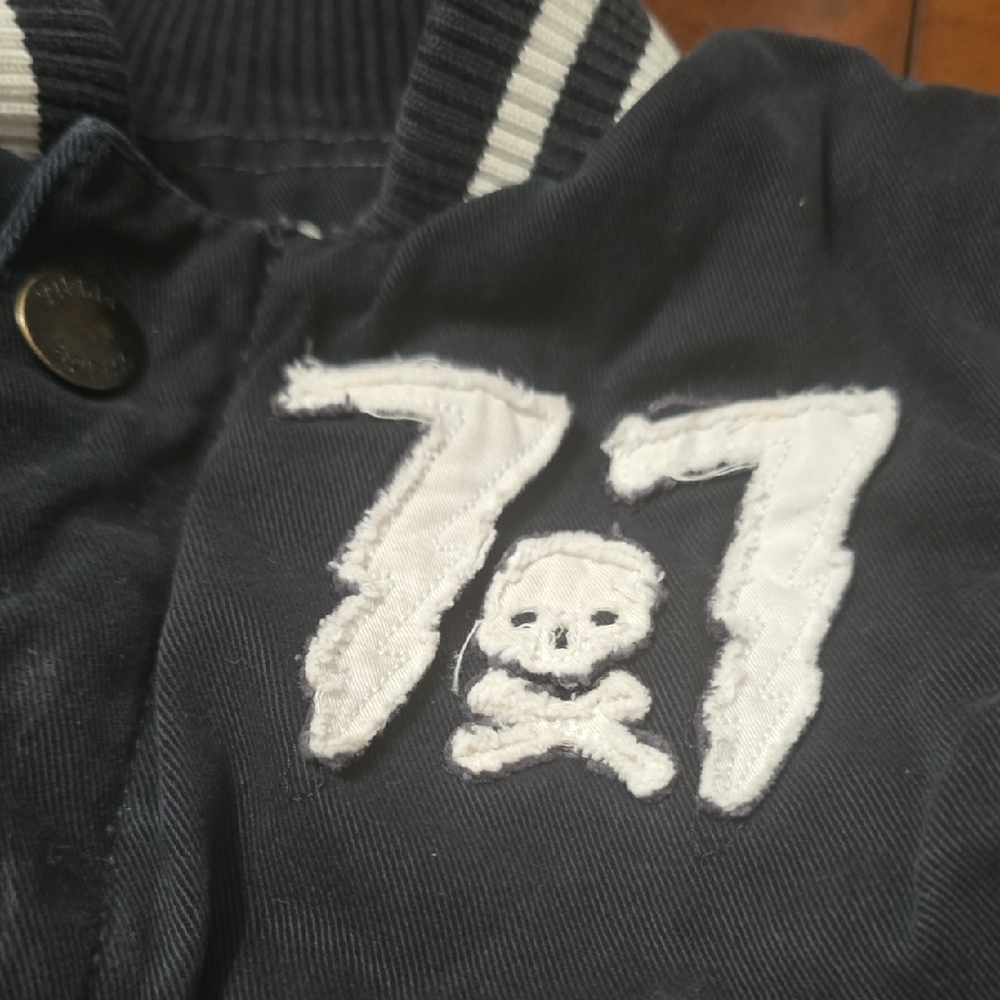 American Eagle Outfitters Kids Navy Jacket with Striped Accents - Picture 2 of 4
